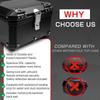 45L Universal Large Motorcycle Capacity Tail Box Lockable Luggage Helmet Box Design Waterproof Storage Carrier Rear Tour Box