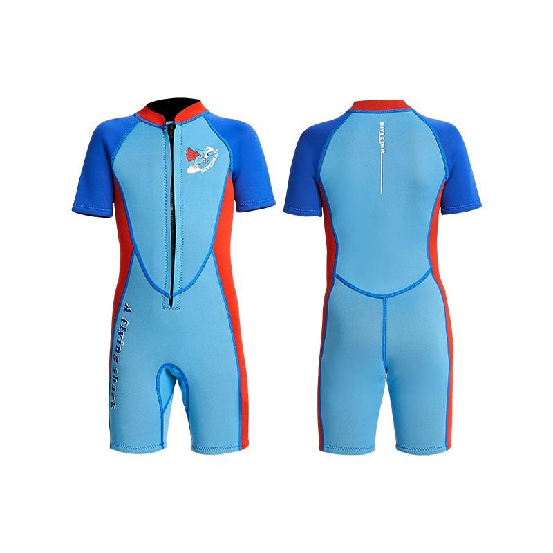 2.5mm Kids Short Sleeve Wetsuit Snorkeling Swimming Surfing Winter Dive Warm Full Body Suit
