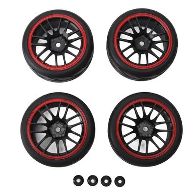 4 Pcs 110 RC Car Tires Rubber Plastic Strong Cushioning High Wear Resistance RC Off Road Car Tyres