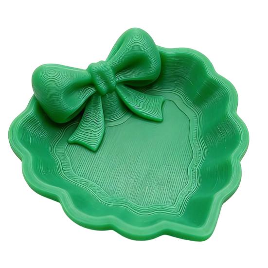 3D Printed Bow Jewelry Tray, Heart Shape Ring Dish, Entryway Table Trays, Decorative Trinket Dish, Jewelry Organizer Tray for Rings Necklaces