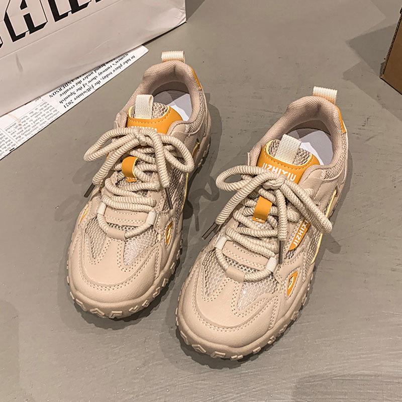 Siateczkowe niemieckie buty treningowe wiosna i lato nowe sznurowane antypoślizgowe miękka podeszwa wygodne studenckie buty sportowe i rekreacyjne damskie