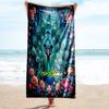 1PC Custom Name Peacock Floral Fantasy Beach Towel Highly Absorbent And Sand-Resistant Towel for Swimming, Pool, Yoga, And Travel Lightweight