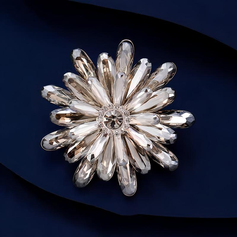 Canjing Blumenbrosche, eine hochwertige Damen-Luxus- und raffinierte Imitationskristall-Blumennadel