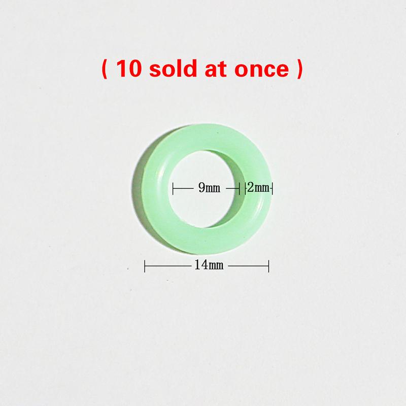 10Pcs Outdoor Ground Nail Luminous Ring Silicone Rubber O-Ring Warning Ring For Camping Tent Nail Accessories