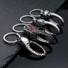 Elegant Dragon Head Designs Keyring Craft From Practical Sturdy Stainless Steel Materials for Easy Waist Attachment