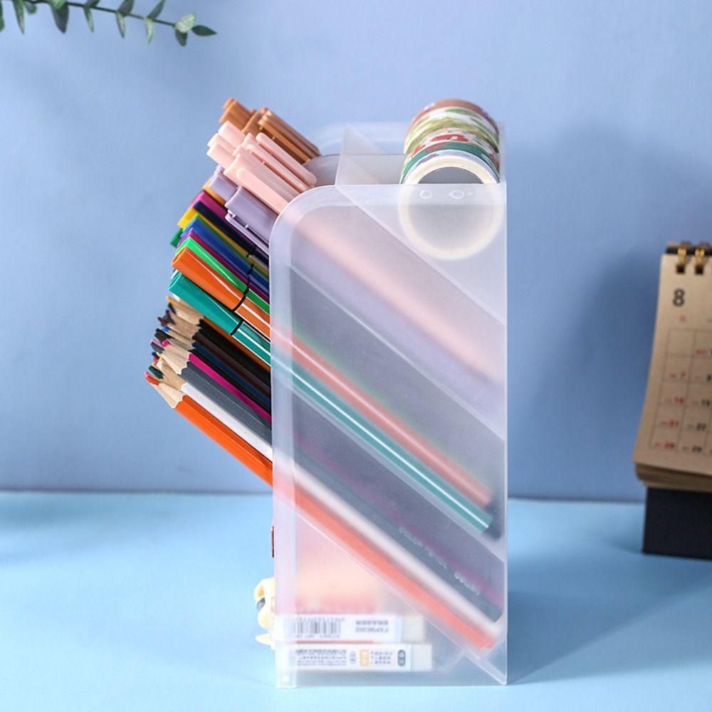9 Compartment Pencil Display Holder Oblique Insertion Type Pen Holder Desk Organizer Bedroom