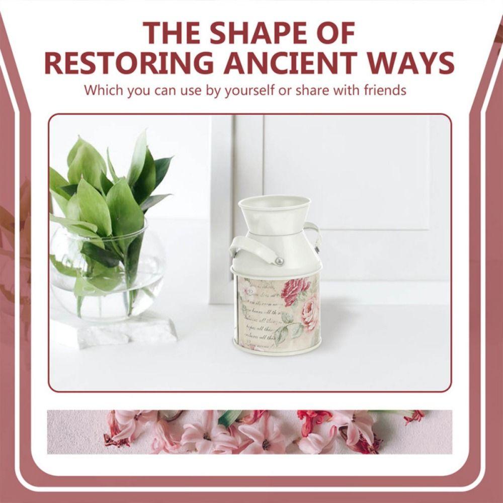 Nordic Metal Flower Vase Small Iron Jar Container Durable Vase Bucket Office