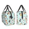 Pinguine Eislaufen Druck Brotdose Niedliches Tier Isolierte Brotdosen Wasserdichte Lunchtasche Wiederverwendbare Lunch-Tragetasche Für Büro Picknick