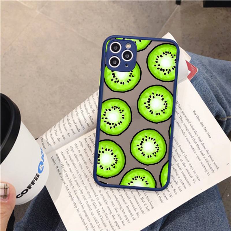 

Фруктовый чехол-киви для iPhone 14 11 12 13 Mini Pro Max 8 7 Plus X XR XS MAX Полупрозрачный матовый чехол 11 Pro Max