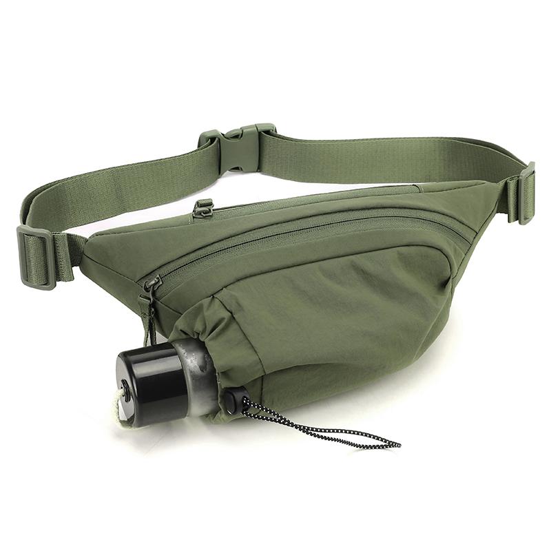 Men's Outdoor Waist Bag Water Kettle Bag Solid Color Mobile Phone Bag Chest Bag Crossbody Bag