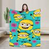 Cartoon M-Minions Flannel Blankets Winter  Warm Throw Blanket for Kids Adult Bedroom Print Bedspread Sofa Bed Cover