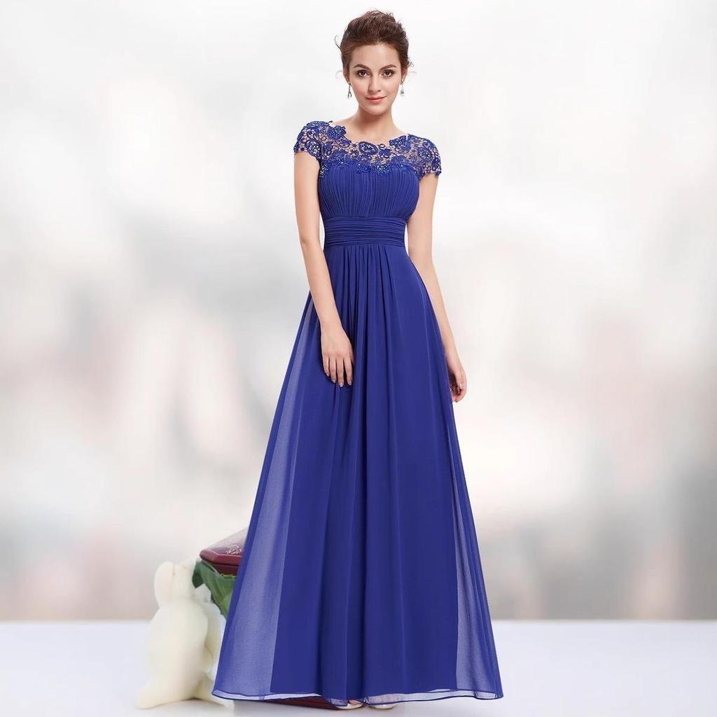 2025 Europäischer & Amerikanischer Stil Spitze Brautjungfern Abendkleid für Frauen