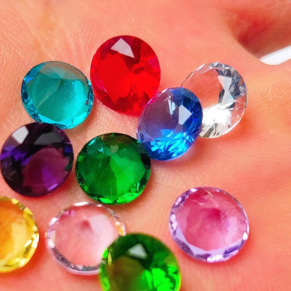 10mm Colorful Crystal Glass Diamond Party Decor Gems Wedding Table Ornaments DIY Accessories Pack of 10