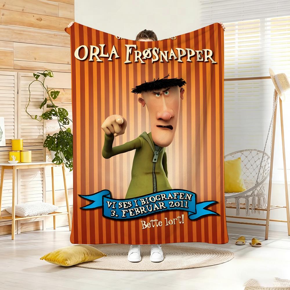 Детское мультяшное одеяло O-Orla Frosnapper, легкое, 240 г, фланелевое, мягкое, приятное для кожи, для летнего охлаждения