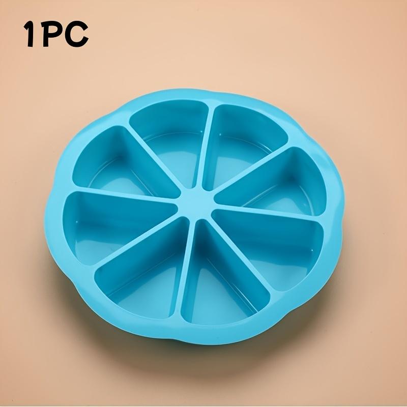 1pc Silicone Triangle Cake Mold, 8-hole non-stick baking pan for brownies, muffins and daily baking. синий