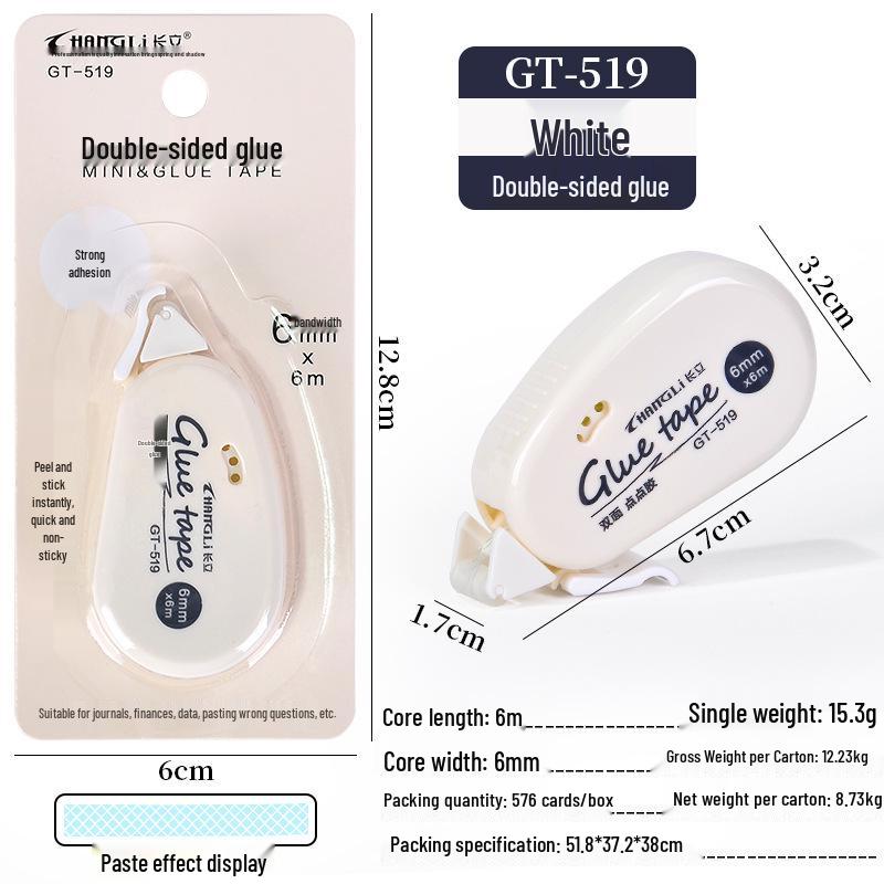 Longli Double-Sided High Viscosity Transparent Glue Tape for Students and Office Use