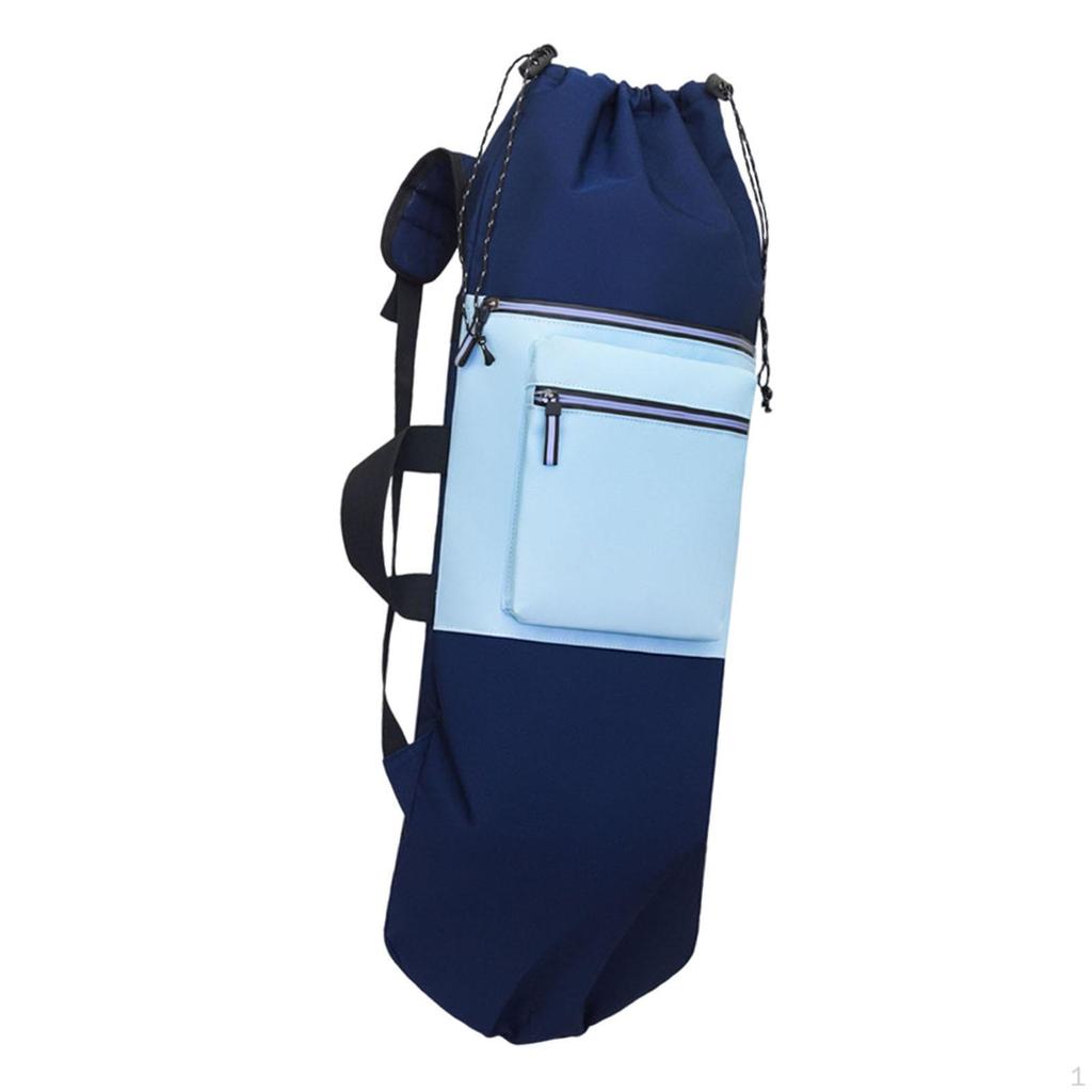 Skateboard Backpack Drawstring Closure Mat Storage Bag Waterproof Longboard Carry Case with