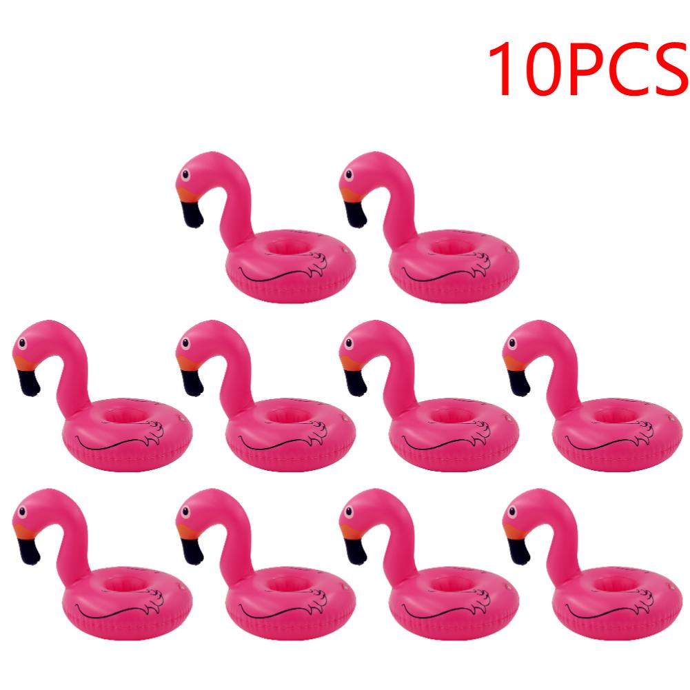 5-20PCS Swan Beverage Glass Holder PVC Cartoon Swan Cup Cushion Portable Water Inflatable Coasters for Holiday Birthday Party