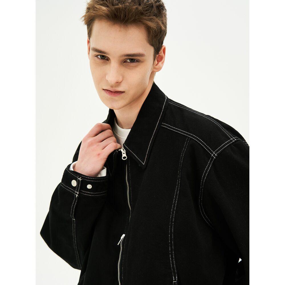 8Seconds Cotton Topstitch Blouson Black