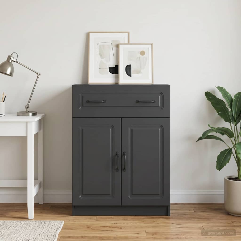 Sideboard Black 66 x 34.5 x 87 cm Particleboard