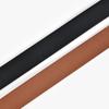 Double Circle Black Buckle Casual Decorative Jeans Belt Women'S Solid Color Thin Belt