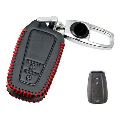 Key Case for Toyota Smart Key Case Key Cover Leather Soft To the Touch 2 Buttons Designed Exclusively for Toyota Key Holder Suitable for TOYOTA Prius