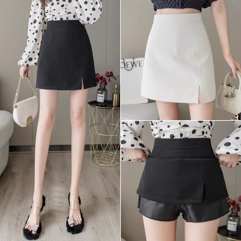 White High Waist A-Line Midi Skirt - Women's Summer Bodycon Pencil Skirt
