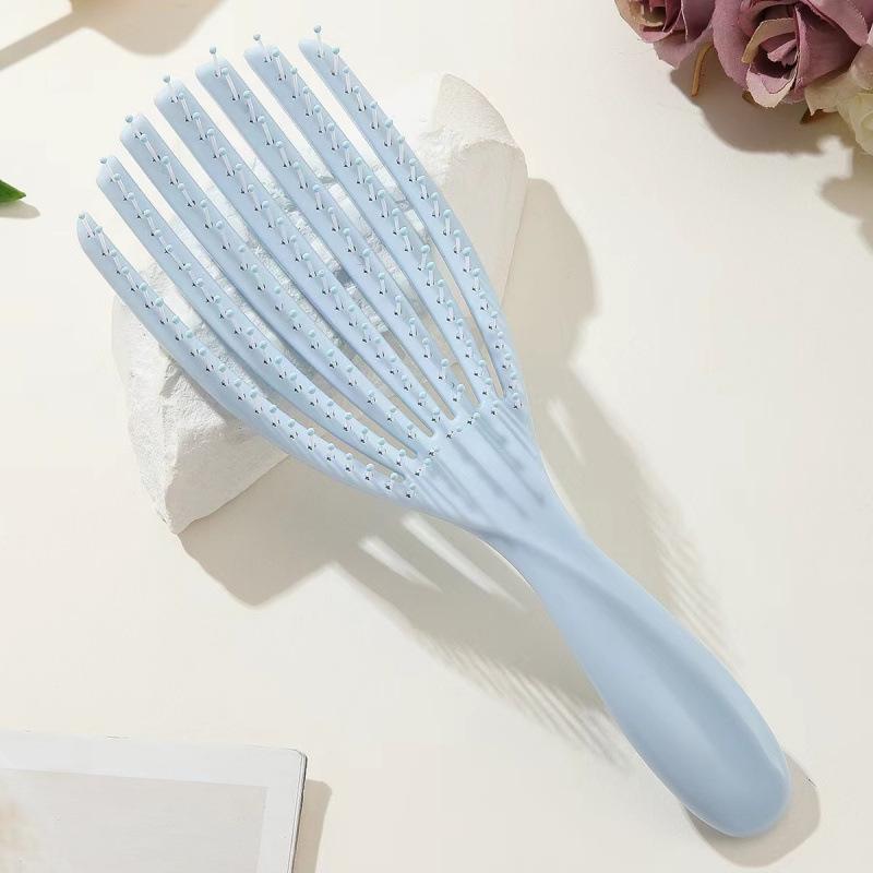 

Расческа с полым корпусом, антистатическая - Расческа для пышной укладки и массажа для влажных/сухих волос светло-синий