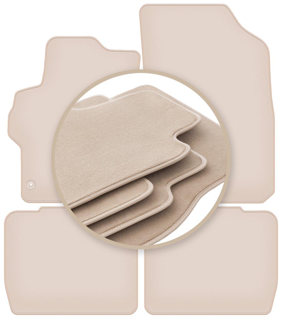 PREMIUM beige floor mats for: Citroen C-Elysee sedan 2012-