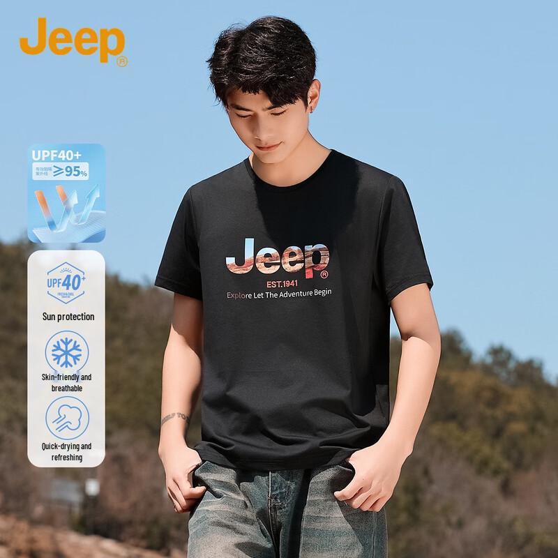 JEEP Men s 5A Anti-Bacterial Quick-Dry Short Sleeve T-Shirt L