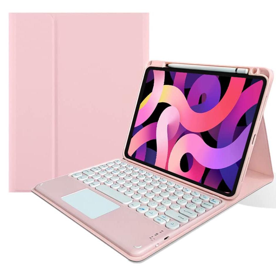 Bluetooth Touch Keyboard for Samsung Tab S9/S10/S7 FE Plus 12.4-inch & S6 Lite Protective Case