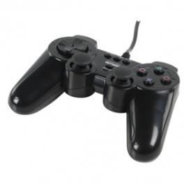 Comando de jogo - PS2 - Preto - Com fio - Vibração - Cartão