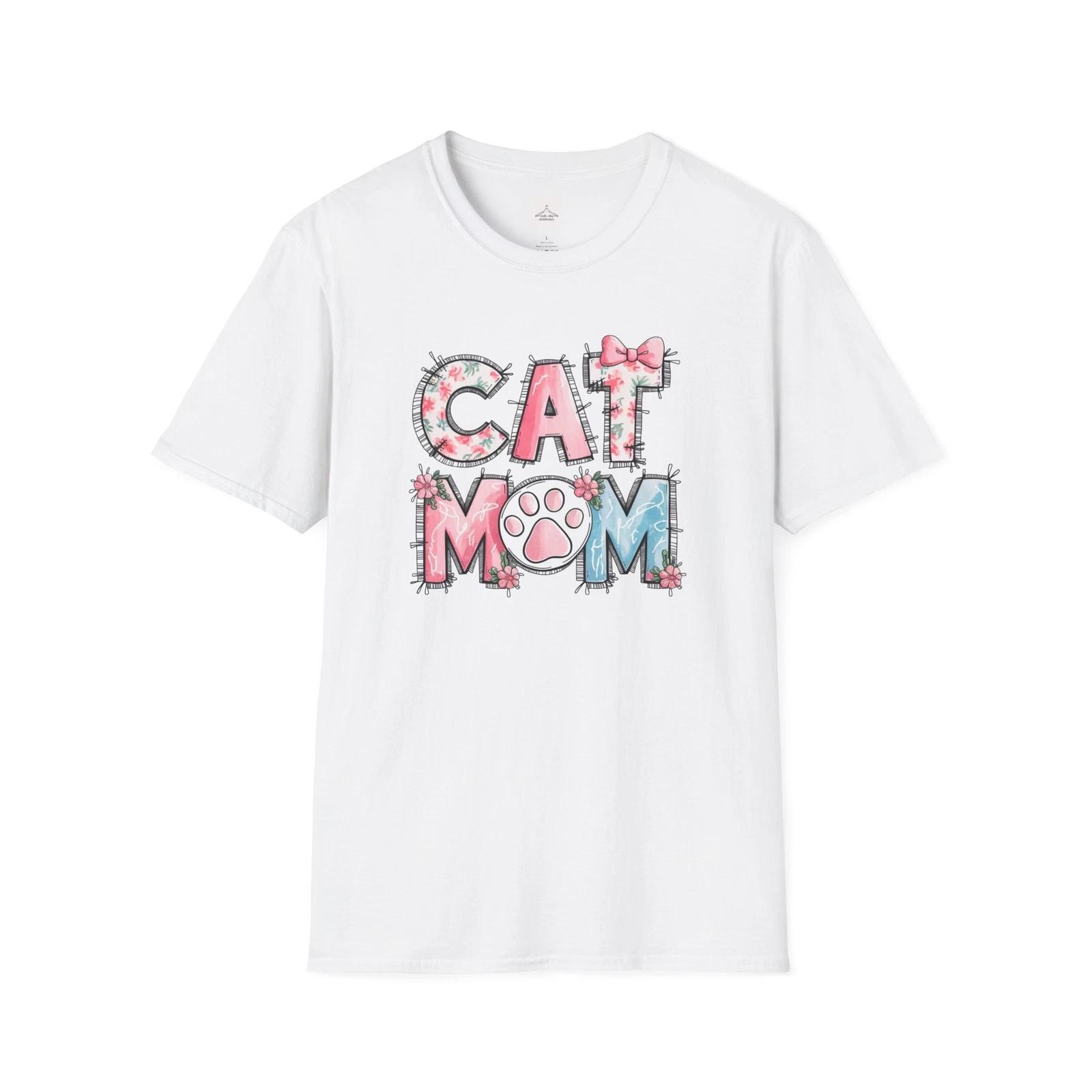 

Cute Cat Mom T-Shirt, Gift for Cat Lovers, Perfect for Pet Owners, Mother s Day, L