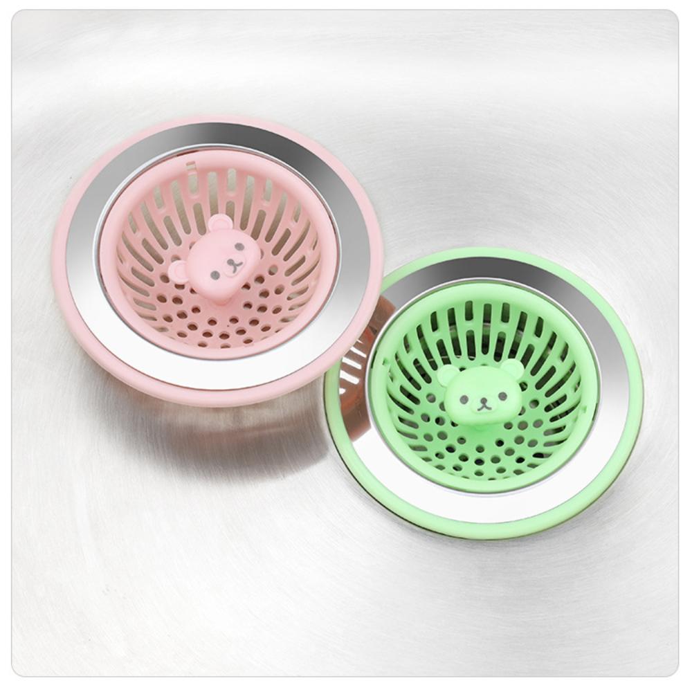 

Фильтр для раковины с мультяшным медведем, аксессуар для канализации, дренаж для шлака, новый фильтр для волос, ванная комната