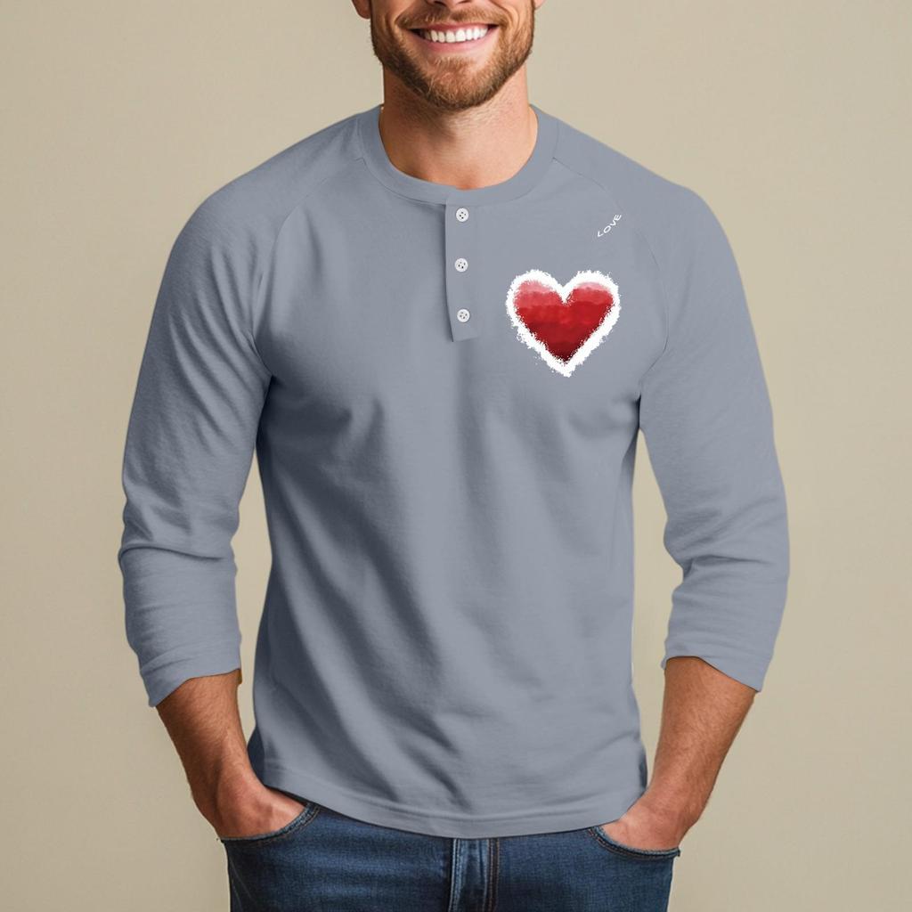 Men's Raglan Sleeve Three-quarter Sleeve Top