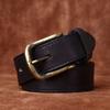 Pásek Pánský Zesílený Italská První Vrstva Hovězí Kůže Spona s Kolíčkem Retro Retro Styl Osobnost Trendy Džínový Pásek Pánský
