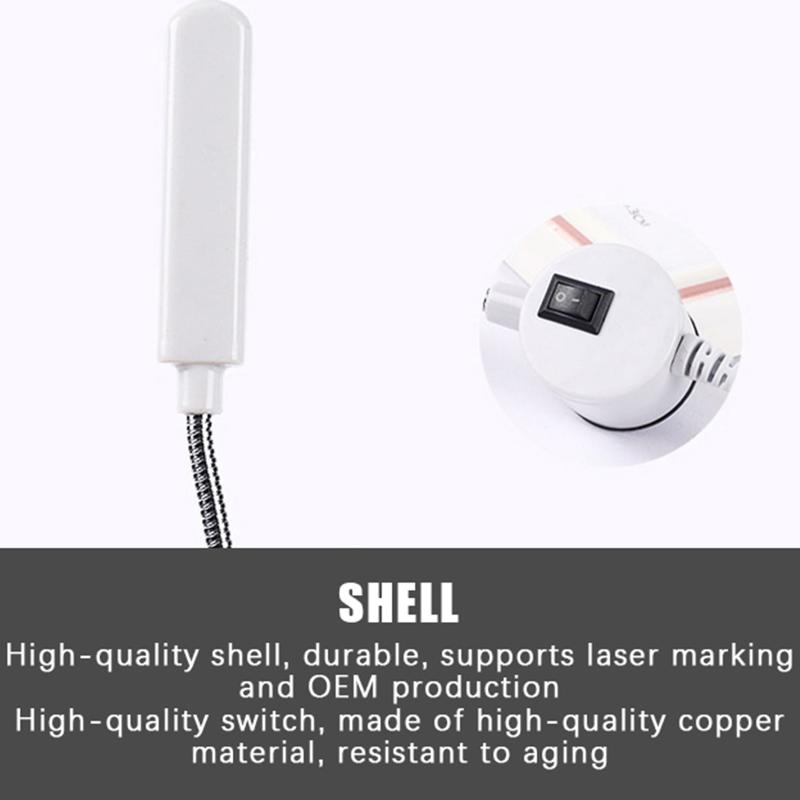 LED Sewing Machine Light Flicker Free Bright Beads Flexible Gooseneck for Daily Sewing Mending Tasks