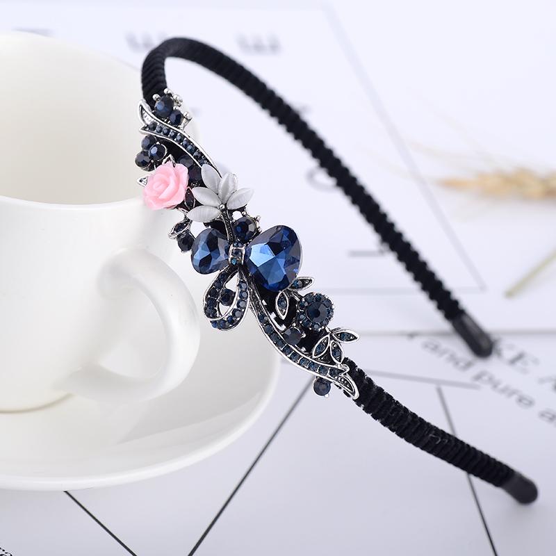 EASYA Neue Einfache Handgemachte Schmetterling Schleife Stirnbänder Frauen Mädchen Mode Strass Kristall Blume Haarschmuck Schmuck