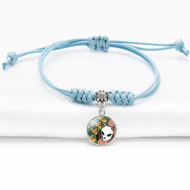 Stunning Lake Blue Demon Slayer Time Gem Bracelet Anime Character Design