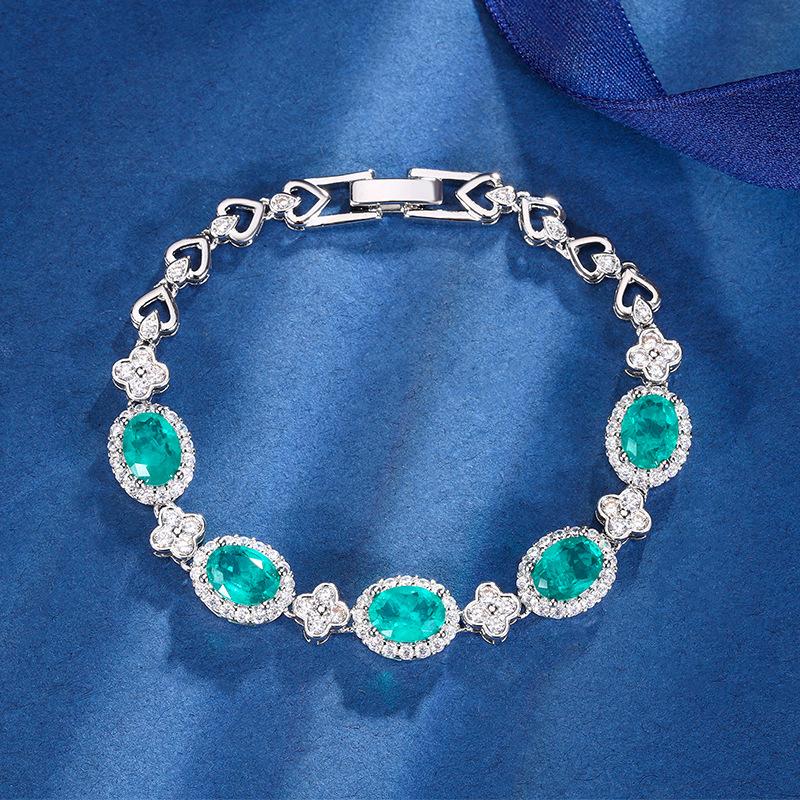 

Ювелирные изделия Ретро Имитация Корунда Легкая Роскошь Полностью Бриллиантовый Браслет Ретро Ювелирные изделия Камень Героини 6 * 8