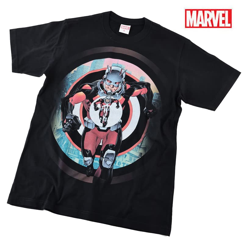 EVERSOUL Marvel Ant-Man Short Sleeve T-Shirt, American Comic Character, Iron Man Merchandise, Men's, Black, Size M [Parallel Import]