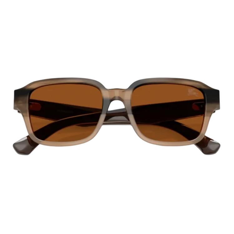 Burberry Logo Arm Square Sunglasses Unisex sunglasses Black Tortoise 0BE4484F