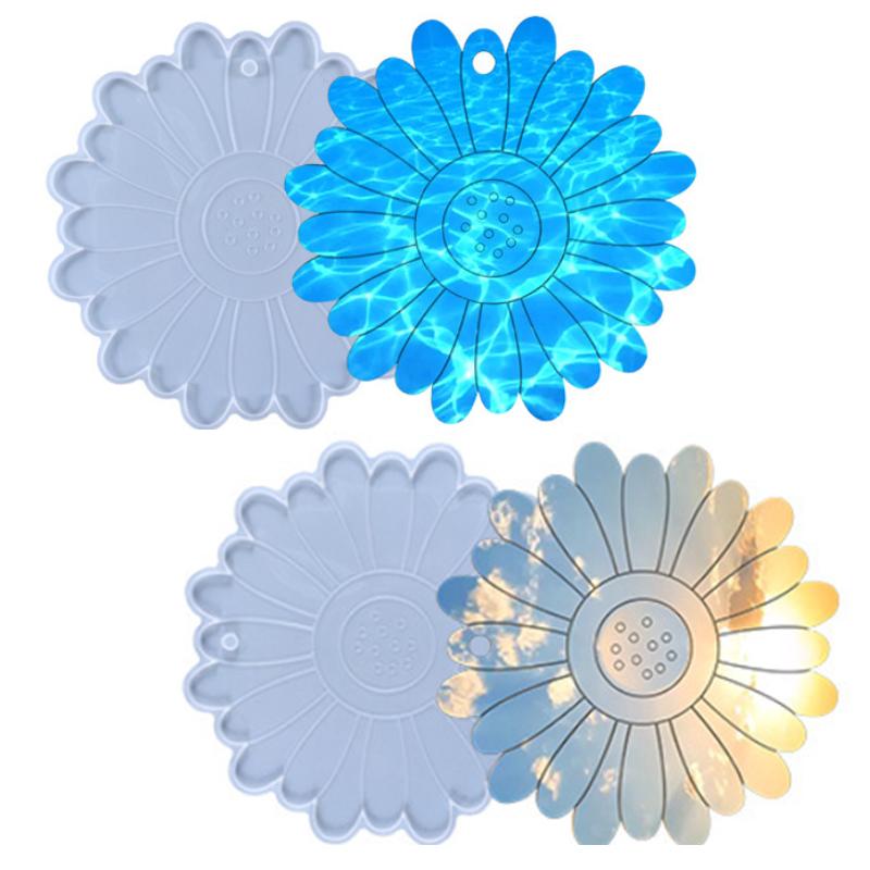 Mould DIY Crystal Resin Hollow Snowflake Heat-Resistant Coaster Mold Snowflake Hanging Ornament Christmas Series Silicone Molds