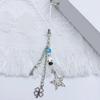 Handmade Beaded Phone Lanyard Star Shape Pendant Strap Detachable Phone Chains Keyring Portable Accessory for Women