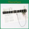 Canvas Chain Belt With Floral Cutouts For Men And Women