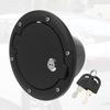ACROPIX Fuel Tank Fuel Filler Lock Door Gas Tank Cap Cover Fits Jeep Wrangler JK with Key Black 1 Piece