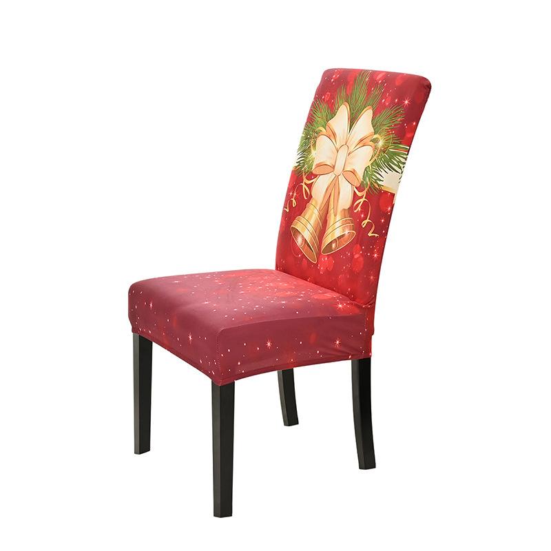 Stretch Print Christmas Chair Cover Christmas Chair Cover Decoration
