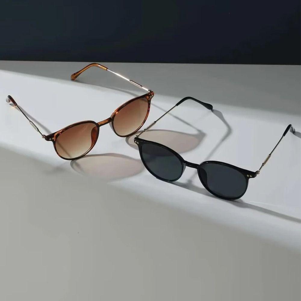Vintage Metal Frame Sun Glasses UV Protection Retro Shades Streetwear Accessories  for Women Men
