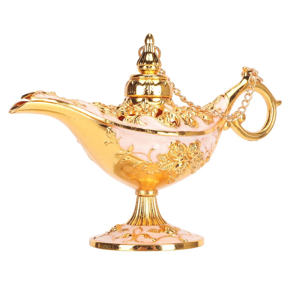 Retro Arabian Lamp Zinc Alloy Home Party Tabletop Exquisite Carved Legend Wishing Light Props