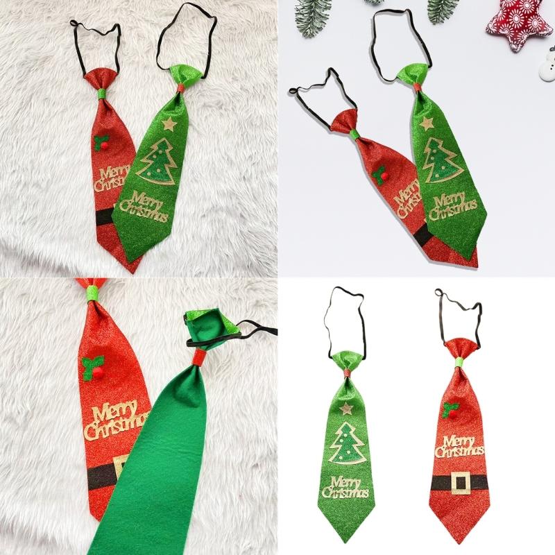 Festive Pre-tied Necktie Nonwoven Fabric Easy Wear Holiday Costume Accessory For Adults Kids
